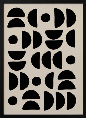 Tablou înramat „Geometric Semi Circles Pattern” de Elena Ristova