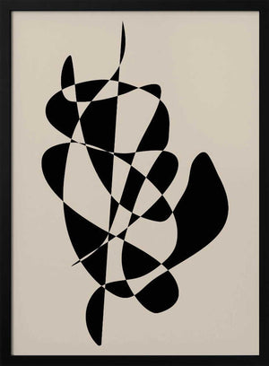 Tablou înramat „Abstract Black Shapes” de Elena Ristova