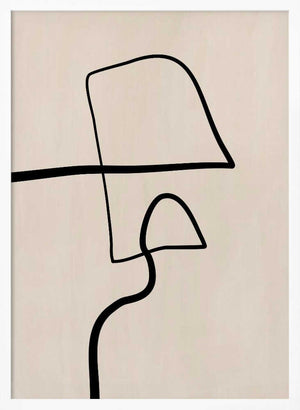 Tablou înramat „Single Black Line Artwork” de Elena Ristova