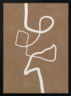 Tablou înramat „White Single Line Artwork” de Elena Ristova