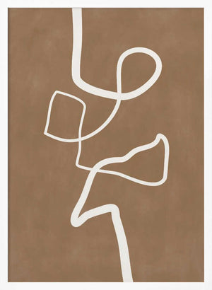 Tablou înramat „White Single Line Artwork” de Elena Ristova