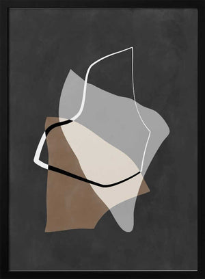 Tablou înramat „Organic Shapes in Earthy Tones” de Elena Ristova