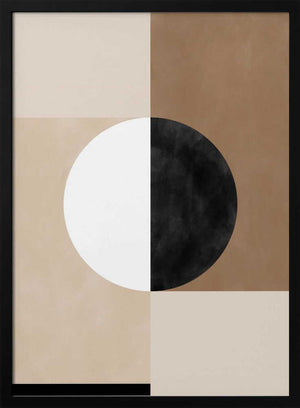 Tablou înramat „Geometric Shapes with a Central Circle” de Elena Ristova