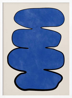 Tablou înramat „Blue Enigma Shape” de Elena Ristova