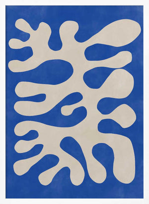 Tablou înramat „Organic Blue Shapes” de Elena Ristova