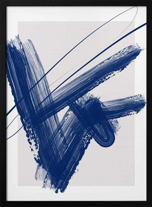 Tablou înramat „ Bold Blue Brushstrokes” de Elena Ristova