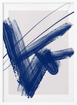 Tablou înramat „ Bold Blue Brushstrokes” de Elena Ristova