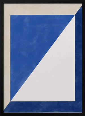 Tablou înramat „Blue Geometric Play” de Elena Ristova