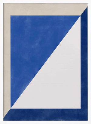 Tablou înramat „Blue Geometric Play” de Elena Ristova