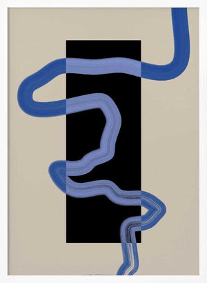 Tablou înramat „Blue Pathway Flow” de Elena Ristova