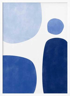 Tablou înramat „Blue Geometric Flow” de Elena Ristova