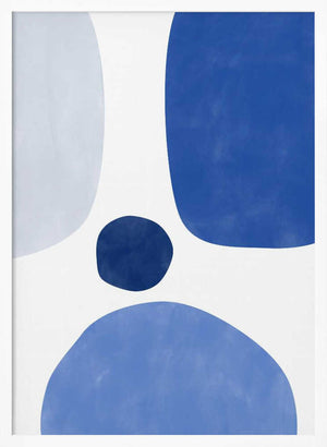 Tablou înramat „Blue Harmony Shapes” de Elena Ristova