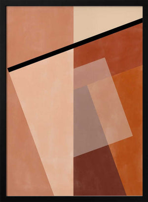 Tablou înramat „Geometric Shapes And Warm Earth Tones” de Elena Ristova