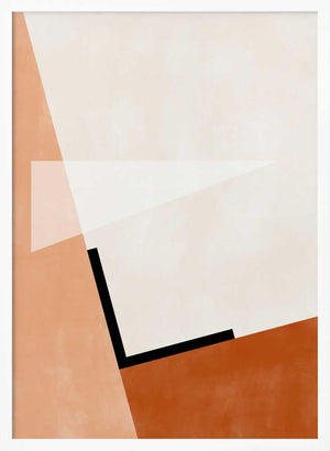 Tablou înramat „Abstract Geometric Art With Muted Tones” de Elena Ristova