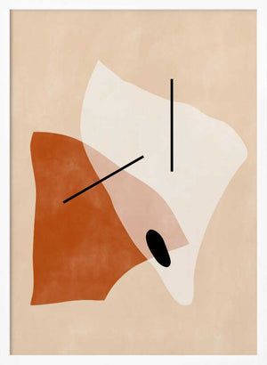 Tablou înramat „Geometric Shapes In Earthy Tones” de Elena Ristova