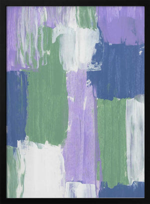 Tablou înramat „Bold Brushstrokes in Lavender Green and Blue Hues” de uplusmestudio
