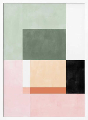 Tablou înramat „Abstract Composition With Geometric Shapes” de Elena Ristova