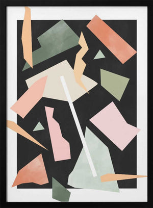Tablou înramat „Geometric Shapes And Pastel Colors” de Elena Ristova