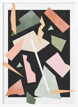 Tablou înramat „Geometric Shapes And Pastel Colors” de Elena Ristova