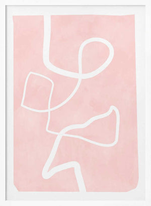 Tablou înramat „Blush Flow Lines” de Elena Ristova