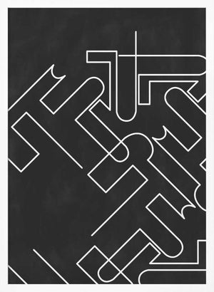 Tablou înramat „Geometric Maze Lines” de Elena Ristova