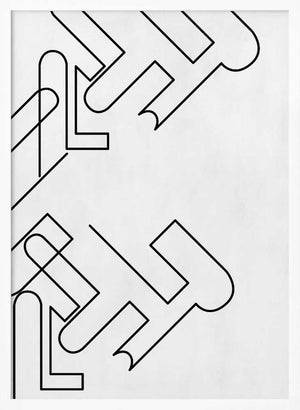 Tablou înramat „Geometric Echoes” de Elena Ristova