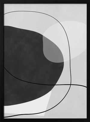 Tablou înramat „Monochrome Flow” de Elena Ristova