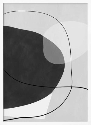 Tablou înramat „Monochrome Flow” de Elena Ristova