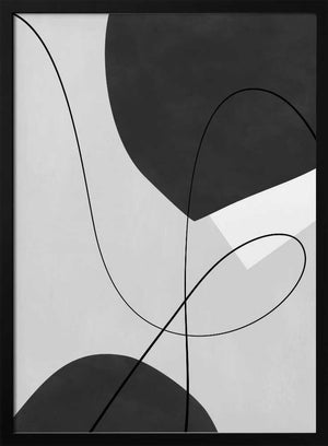 Tablou înramat „Monochrome Flow” de Elena Ristova