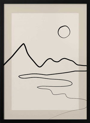 Tablou înramat „Minimalist Horizon” de Elena Ristova