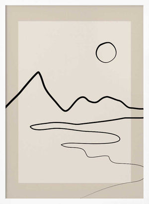 Tablou înramat „Minimalist Horizon” de Elena Ristova