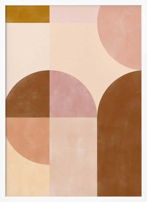 Tablou înramat „Earthy Geometrics” de Elena Ristova