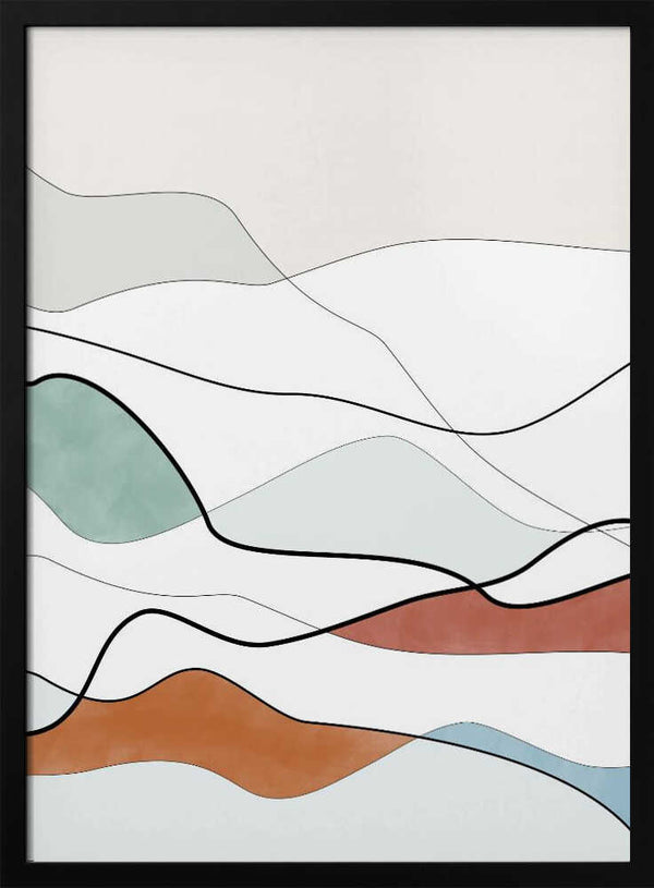 Tablou înramat „Flowing Horizons” de Elena Ristova