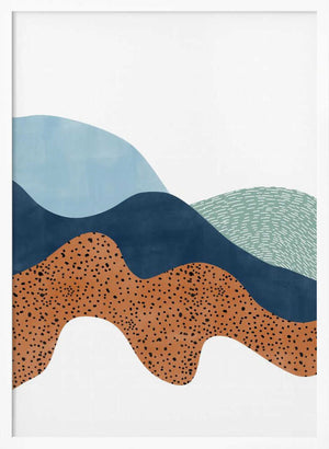 Tablou înramat „Textured Horizons” de Elena Ristova
