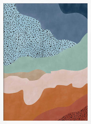 Tablou înramat „Colorful Flowing Shapes” de Elena Ristova