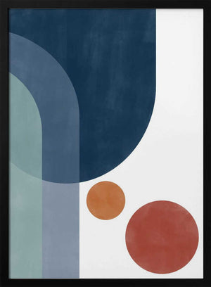 Tablou înramat „Overlapping Circles And Arches” de Elena Ristova