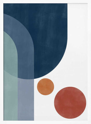 Tablou înramat „Overlapping Circles And Arches” de Elena Ristova