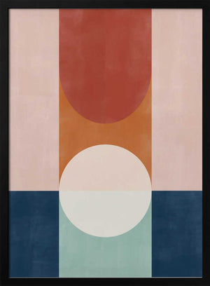 Tablou înramat „Abstract Design With Geometric Shapes” de Elena Ristova