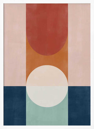 Tablou înramat „Abstract Design With Geometric Shapes” de Elena Ristova