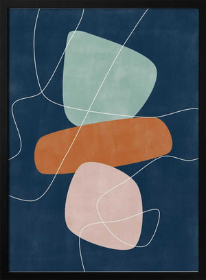 Tablou înramat „Floating Shapes” de Elena Ristova