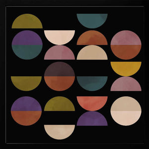 Tablou înramat „Mid Circles Terracotta Blck1” de Ana Rut Bre