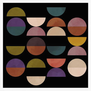 Tablou înramat „Mid Circles Terracotta Blck1” de Ana Rut Bre