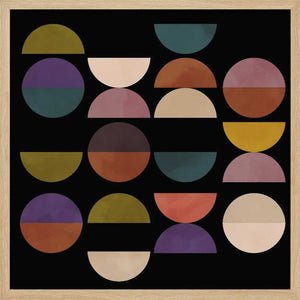 Tablou înramat „Mid Circles Terracotta Blck1” de Ana Rut Bre
