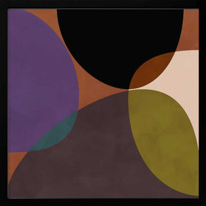 Tablou înramat „Mid Circles Terracotta Blck2” de Ana Rut Bre