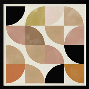 Tablou înramat „Circles Nov 19  Beige Viertel Circles” de Ana Rut Bre