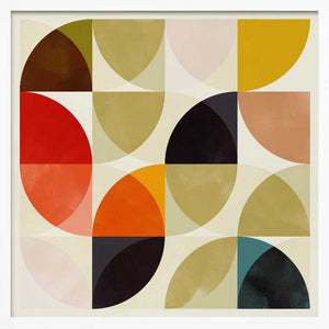 Tablou înramat „Circles Nov 19  Beige Viertel Circles Ineinander” de Ana Rut Bre