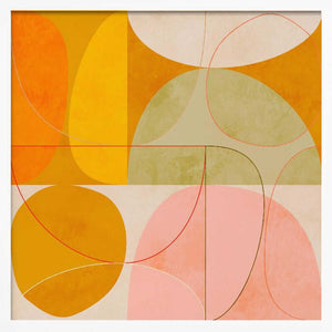 Tablou înramat „Mid Century Curry Yellow Blush Spring2” de Ana Rut Bre