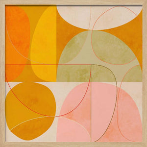 Tablou înramat „Mid Century Curry Yellow Blush Spring2” de Ana Rut Bre