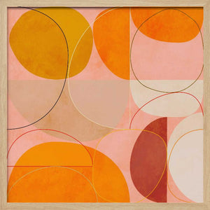 Tablou înramat „Mid Century Curry Yellow Blush Spring” de Ana Rut Bre