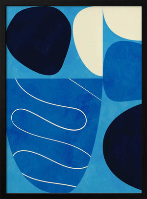 Tablou înramat „Shapes Play3 1blue” de Ana Rut Bre